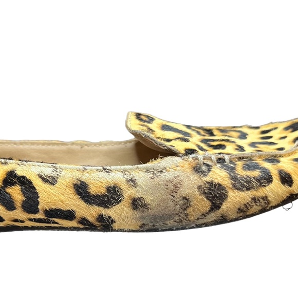 Steve Madden Tan/Black Leopard Cow Hair Slip on Flats Sz 7 - Picture 4 of 9